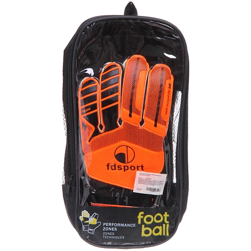 Перчатки вратарские FD-879, размер 7, оранжевый-черный_4