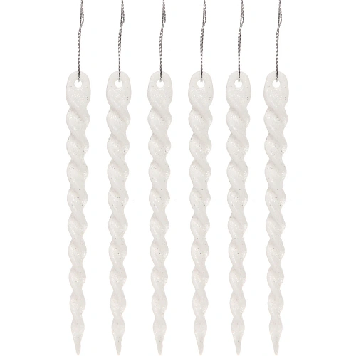 Подвеска Волшебная сосулька 13 см (набор 6 шт), Белый_5