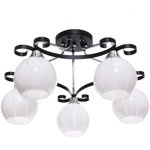 Люстра 5*40Вт Е27 50*50*32см черный хром 3-11632