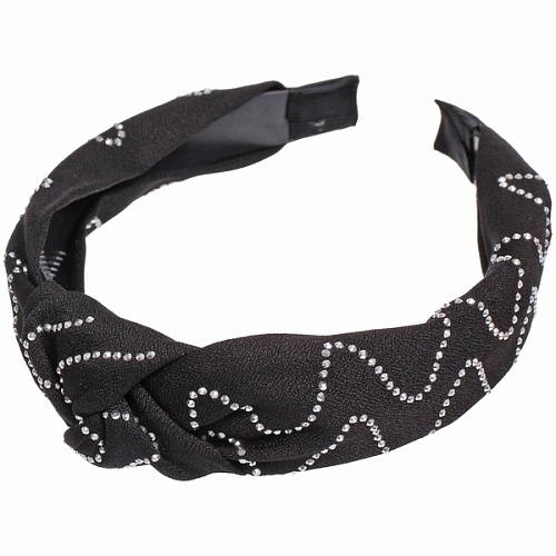 Ободок для волос ЛАФАНТАЛЬ, эйфория, стразы, ширина 28см, микс 6 цветов (стикер на внутр часть)_9