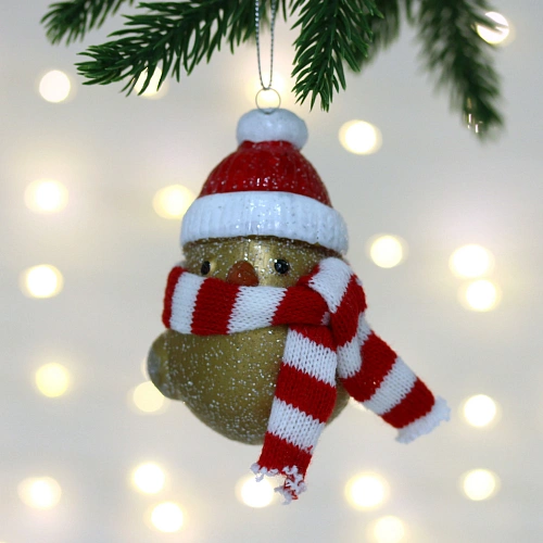 Елочная игрушка "Милая птичка"  9*6*9 см