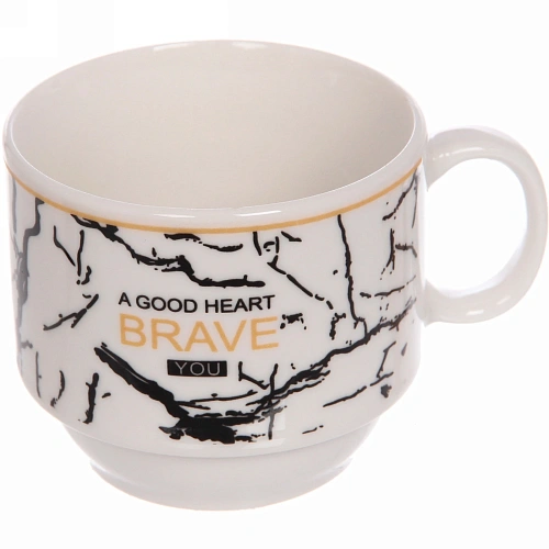 Набор кружек на стойке 200мл Мрамор светлый_7