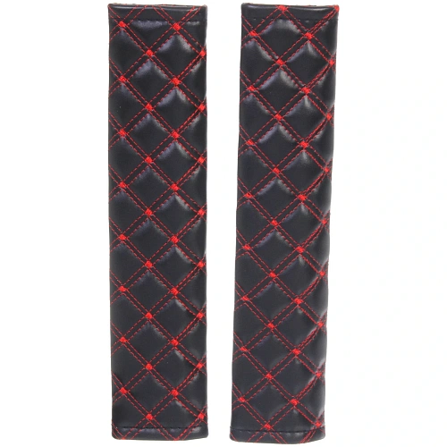 Накладка на ремень безопасности HJ-F002, 2 шт., черный-красный