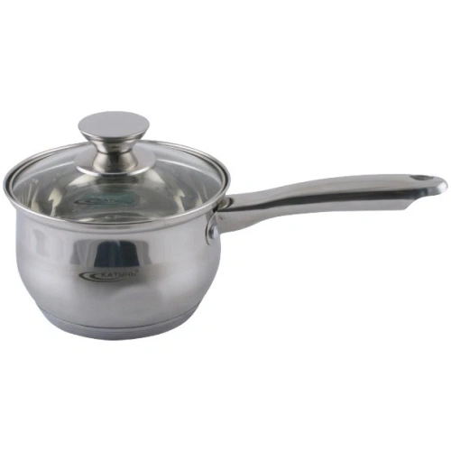 Ковш из нержавеющей стали 1,8л с крышкой "Диана" Катунь