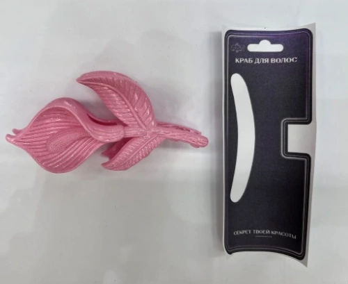 Заколка - краб для волос "AKS - SALVATORE", микс 6 цветов, цветок, 12*5,5см 