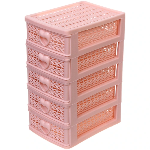 Комод малый "ПАЛЕРМО", цвет пудровая роза, 5 отделений, 13*9*18,5см