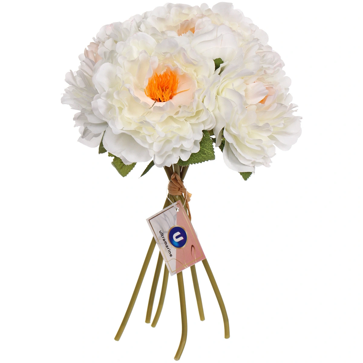 Искусственные цветы "Пионы" 28см букет 6 шт белые