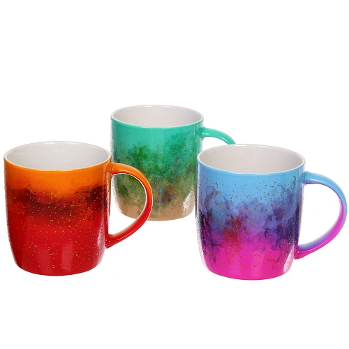 Кружка керамическая 330мл "Краски", микс цветов, цветная