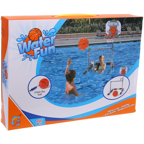 Набор игровой для бассейна 2 в 1 ZG270-261 ворота с кольцом 455570 см,сетка,2 мяча 1216 см,насос_4