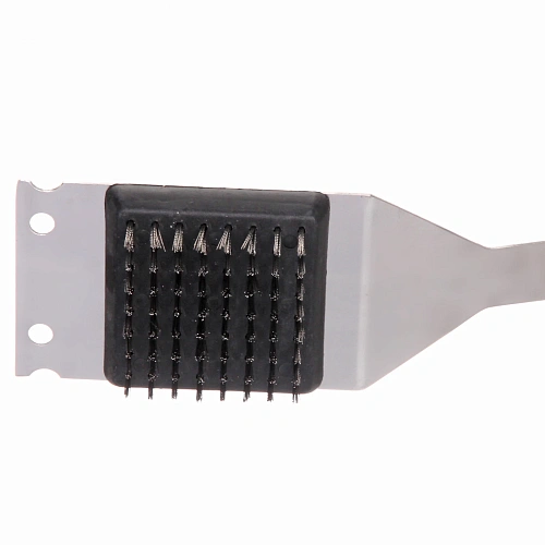 Набор для барбекю из 6 предметов в футляре BD-00245 щипцы, вилка, лопатка, нож, кисточка кулинарная, щетка-скребок_5