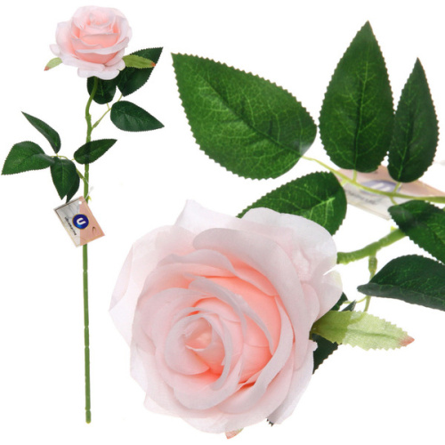 Цветок искусственный 50см "Роза" розовая