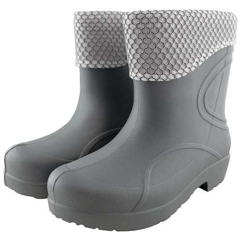 Полусапоги женские "Виктория" с вкладышем (серый, 40-41)