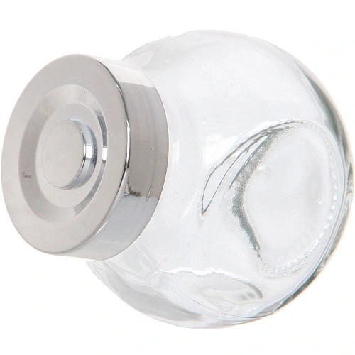 Банка для продуктов стеклянная 100 мл с крышкой, плоская_3