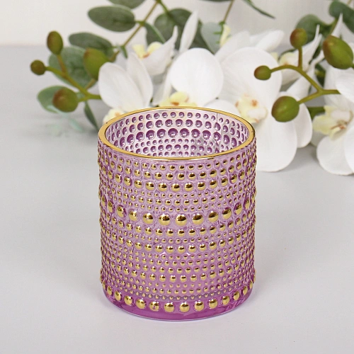 Подсвечник "Хрустальный блеск" 7*7,8 см, Лаванда