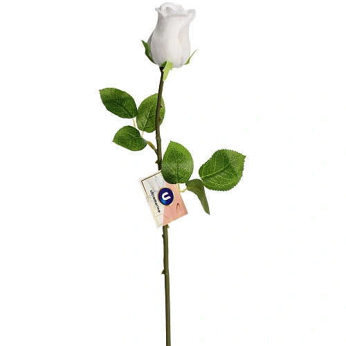 Цветок искусственный "Natur" 45см Роза белая