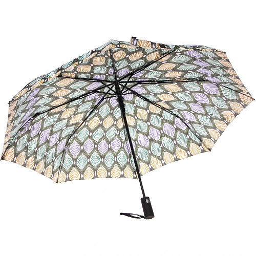 Зонт женский полуавтомат Ultramarine- Маниока, микс 6 цветов, 8 спиц, d-100см, длина в слож виде 28см, голубые цветы_29