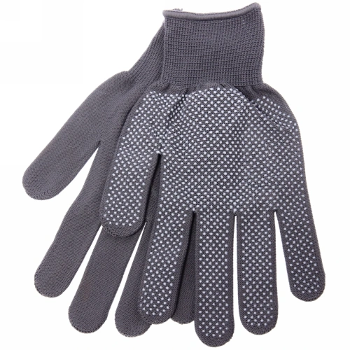 Перчатки нейлоновые "Классика" с ПВХ покрытием серые 8 р-р набор 5 пар