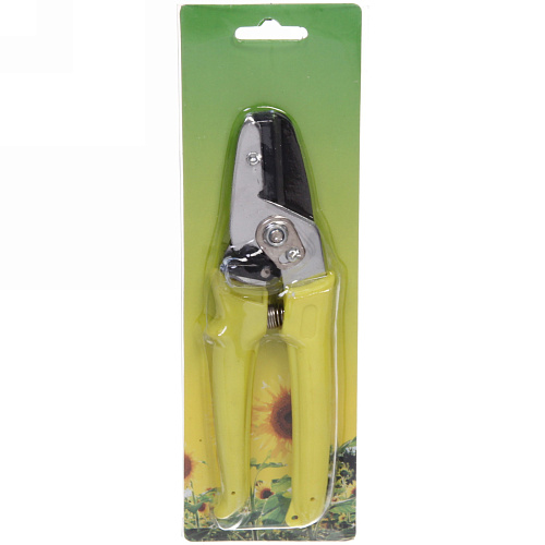 Секатор плоскостной 7 (18,5см) Ракета с наковалекой, пластиковые ручки ДоброСад_4