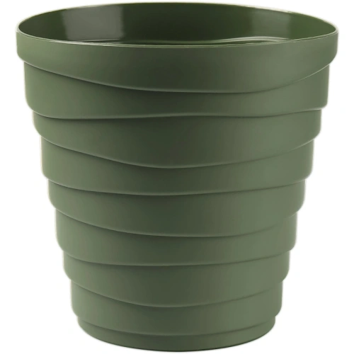 Кашпо для цветов пластиковое0,9л d-13,2см "Бархан" Тёплая хвоя