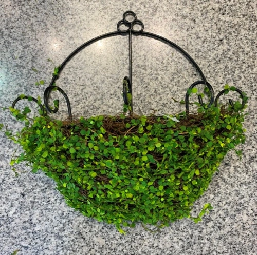 Кашпо для цветов "Сфагнум" с кокосовым волокном, настенное d=30см, листики