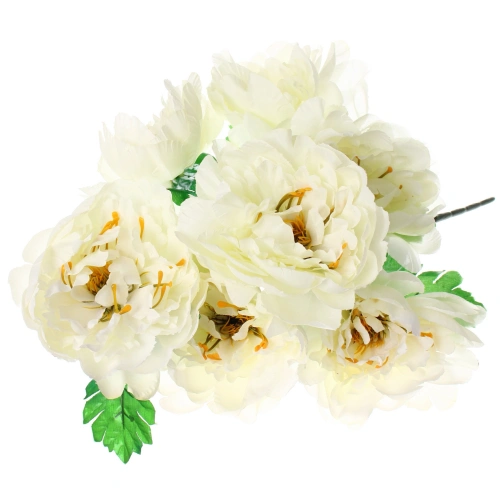 Искусственные цветы "Цветочная мелодия" Пионы 60см 7 цветков белые