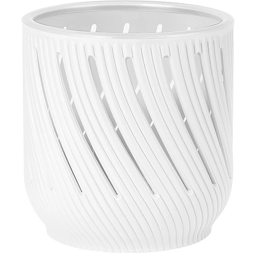 Кашпо для цветов пластиковое 1,3л d-12,5см "Fleurs" Белый