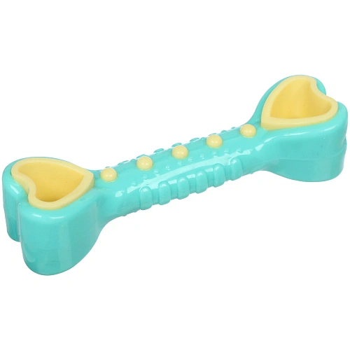 Игрушка жевательная для малых и средних пород собак "Косточка", цвет мятный, 14,5*3,5см