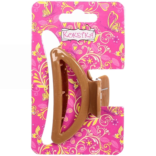 Заколка-краб для волос  на блистере Magic Gloss, трапеция, микс 6 цветов, 6,5см (Кокетка)_17