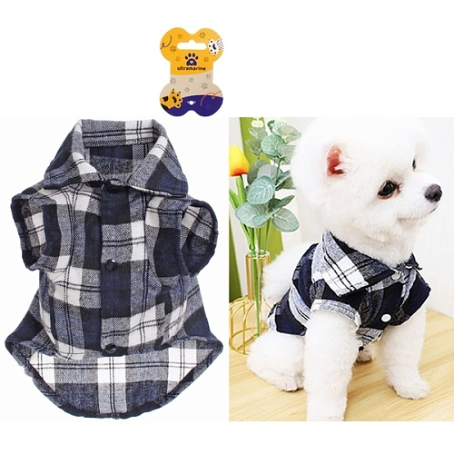 Кофта - рубашка фланелевая для мелких пород собак и кошек "BRO Style", цвет черный, р XL