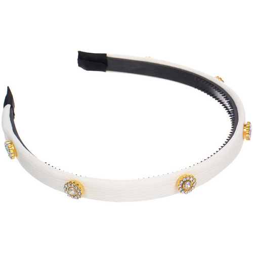 Ободок для волос МАРЦИПАН, нанти, ширина 1,5см, микс 6 цветов ( в пакете с подвесом)_3