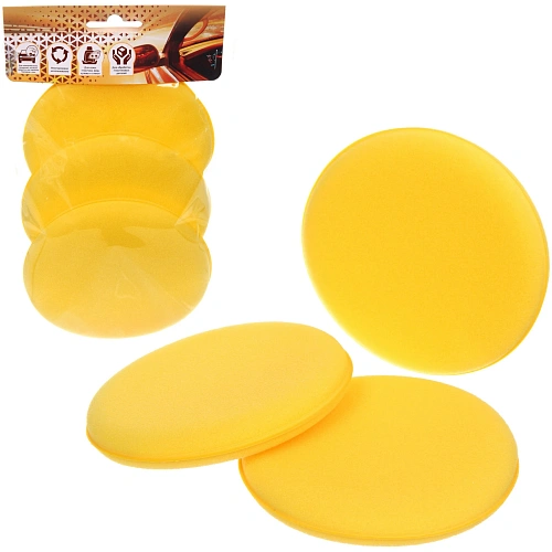 Губка для автомобиля поролоновая, аппликатор, 12*2 см, 3 шт, AVC-65Y