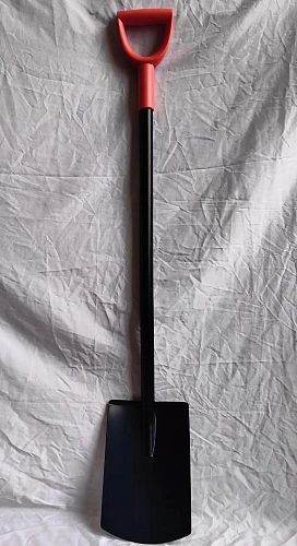 Лопата садовая штыковая 119см закругленное лезвие металл. черенок, с пластиковой V ручкой 7902