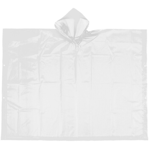 Дождевик-пончо "Ультим" с капюшоном, на кнопках 120 Мкрн 95см белый ДоброСад