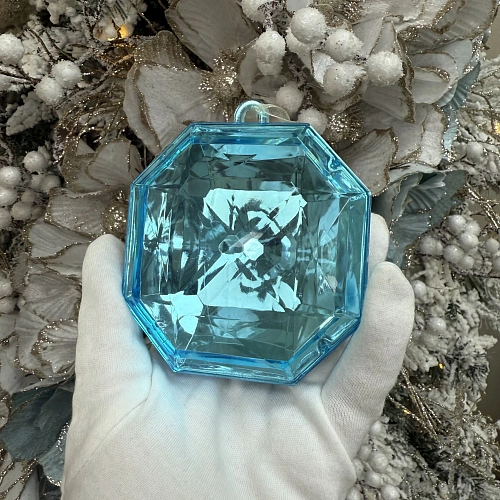 Ёлочное украшение "DIAMOND - Elegant" 8,7*3,7*10 см, Голубой