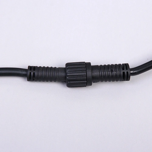 Гирлянда для улицы НИТЬ Алмазная россыпь 5 м 10 ламп LED (45 см), черный провод, авторежим,IP-65, Теплый белый (возможность соединения)_8