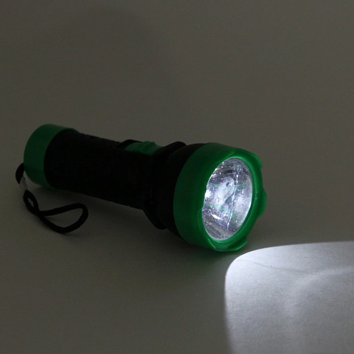 Фонарь ручной 1 режим 1LED 1AA микс 3 цвета 2019_6