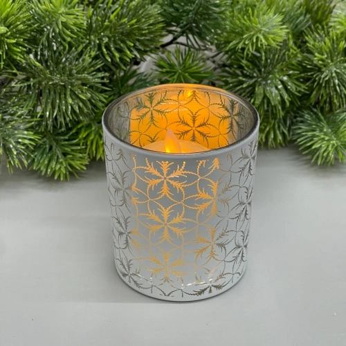 Подсвечник "Фантазия" 8,5*10 см, Белый