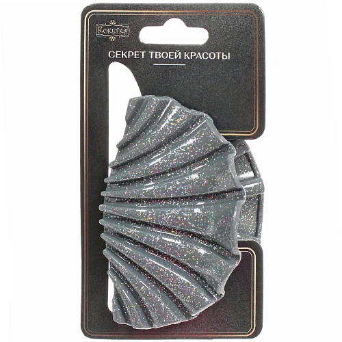 Заколка - краб для волос AKS - MANTANA, микс 6 цветов, ракушка, 85см _13