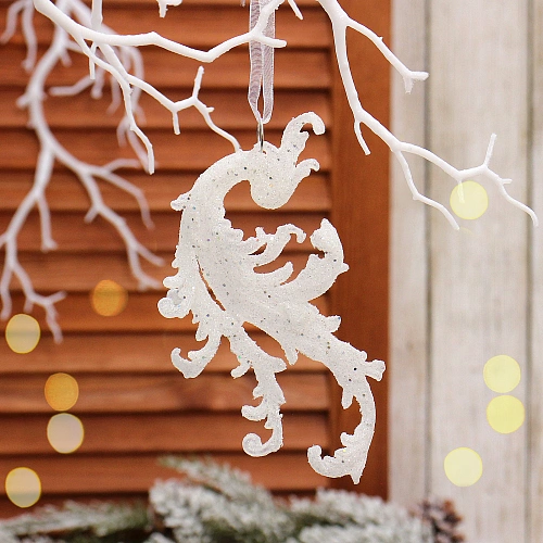 Подвеска "Зимние узоры" 7*13 см, Белый
