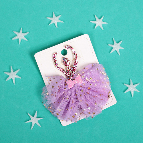 Зажим для волос Балерина”, микс 6 цветов, 8,510см_6