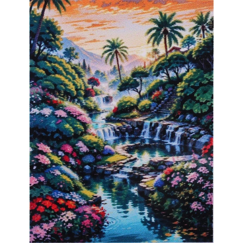 Алмазная мозаика в рулоне 3040см полная выкладка DIAMOND, Яркий пейзаж_4