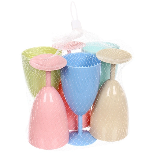 Бокал для вина 170мл в наборе 6шт Пастель, микс цветов_6