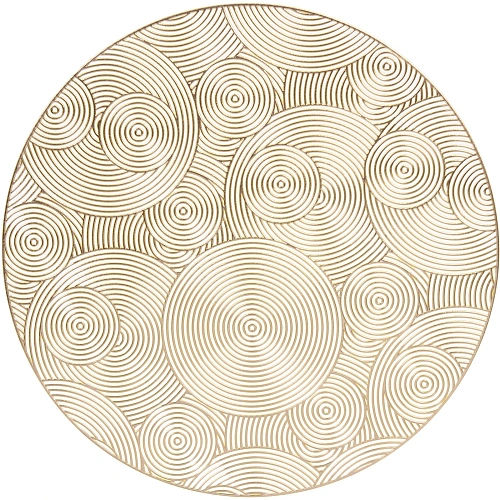 Салфетка на стол 38см "Бесконечность", золотая