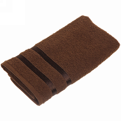 Полотенце махровое 30*60см "LUNA" цвет темно-коричневый 04040 плотность 360гр/м2