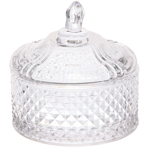 Сахарница стеклянная 250мл "Сладкая мечта" клетка