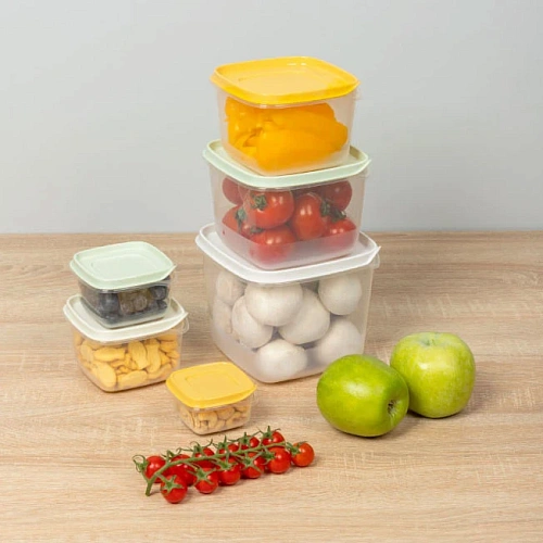 Набор контейнеров 6шт (0,12л+0,25л+0,45л+0,75л+1,2л+2л) микс_4