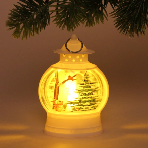 Сувенир с подсветкой "Лампа - Зимняя красавица" 7*4*13 см, Белый