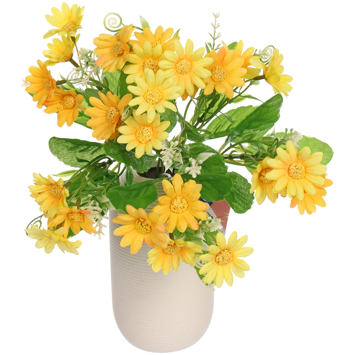 Искусственные цветы "Ромашки" 29см 28 цветков желтые