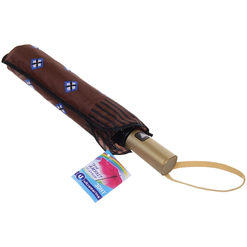 Зонт женский полуавтомат Канада, микс 6 цветов, 8 спиц, d-100см, длина в слож виде 30см_9