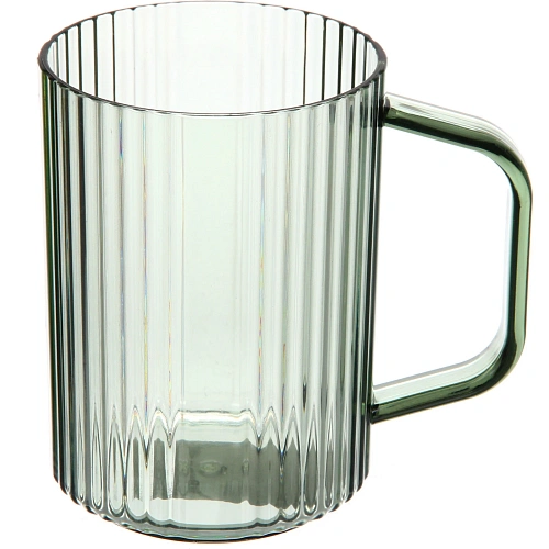 Кружка пластиковая 400мл Полоска узкая, микс цветов_3